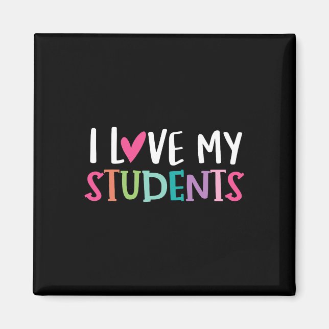 Imán De vuelta a la escuela amo a mis estudiantes profe (Frente)