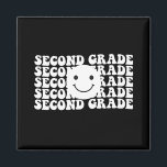 Imán De vuelta a la escuela de segundo grado<br><div class="desc">Camisa de segundo grado,  Camisa de segundo grado de profesor,  Camisa de segundo grado de profesor,  Camisa de segundo grado de profesor,  regalo de segundo grado de profesor,  segundo grado de té</div>