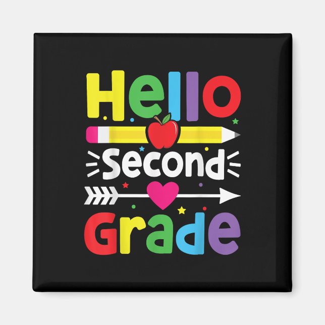 Imán De vuelta a la escuela Hola segundo grado Equipo d (Frente)