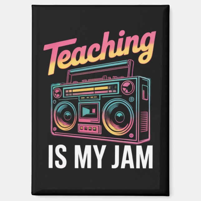 Imán De vuelta a la escuela la enseñanza retro es mi me (Anverso)