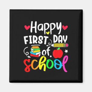 Imán De Vuelta Al Colegio Feliz Primer Día Del Estudian