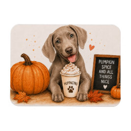 Imán de Weimaraner Pumpkin Spice