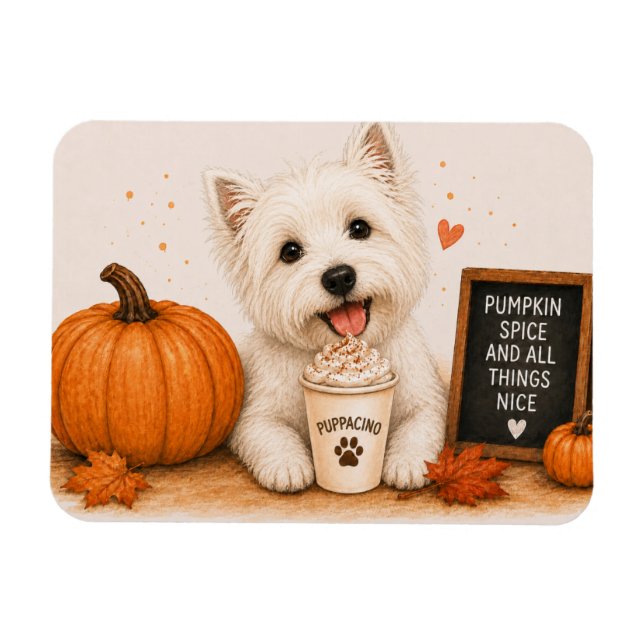 Imán de Westie West Highland White Terrier (Horizontal)