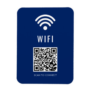 Imán de WiFi de la Marina con Código QR para Conec