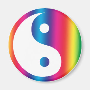 Imán de Yin Yang del arco iris