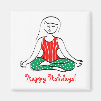 imán de yoga para navidades
