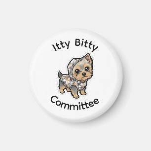 Imán de yorkie de dibujos animados lindo