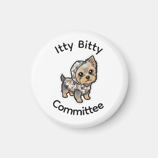Imán de yorkie de dibujos animados lindo