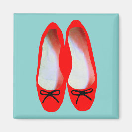 imán de zapatos rojos