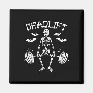 Imán Deadlift Funny Halloween Diciendo Skeleton Rbell G