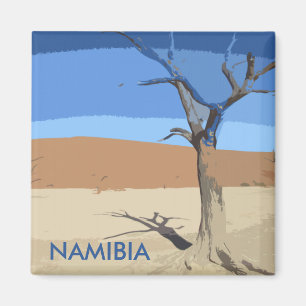 Imán Deadvlei Namibia Vintage Travel Art Magnet