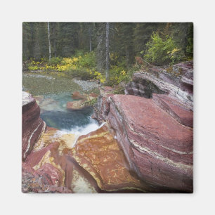 Imán Deadwood Falls en Reynolds Creek en otoño en