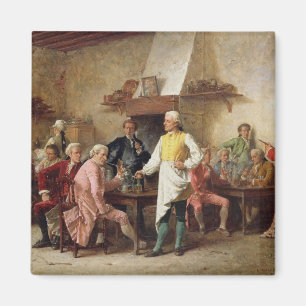 Imán Debate de un caballero, 1881 (petróleo en el panel