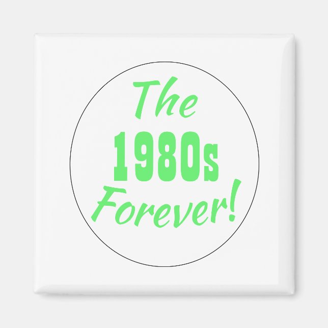 Imán Década Retro Neon de los 80 (Frente)