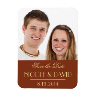 Imán Decadent Deco elegante boda roja salva la fecha