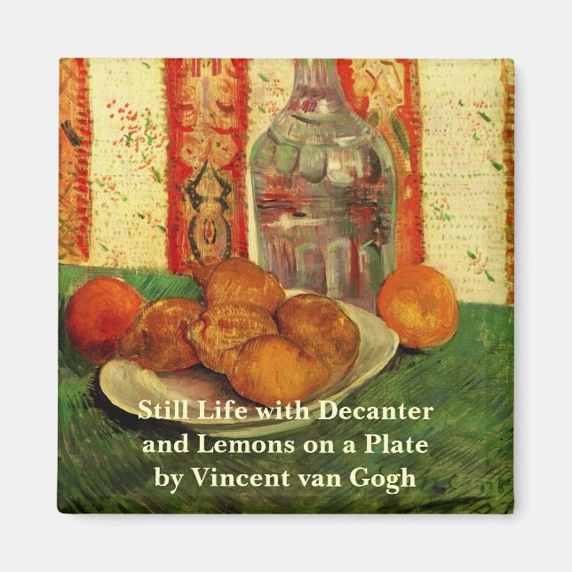 Imán Decantador de vida y lemas de Vincent van Gogh (Frente)