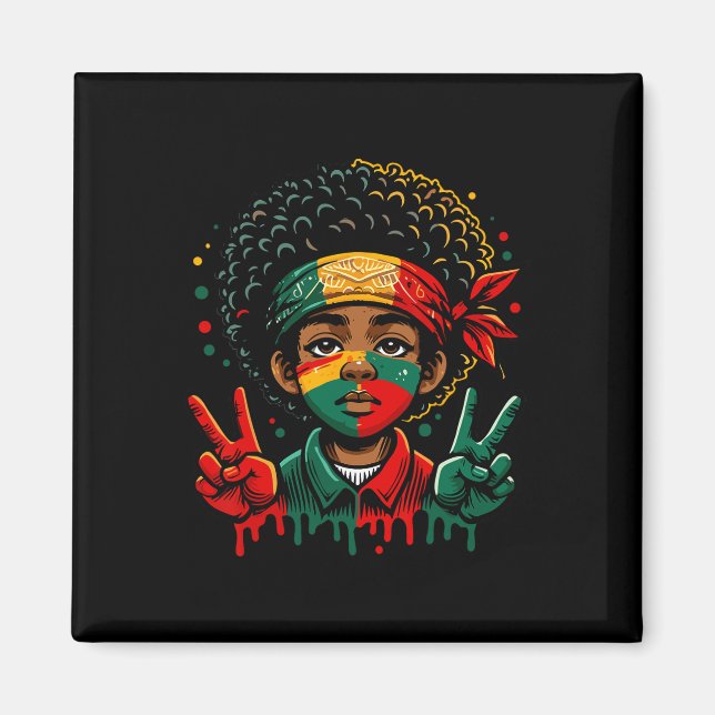 Imán Decimoctava historia negra afroamericana de junio (Frente)