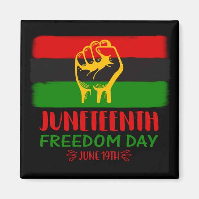Imán Decimosegundo Día de la Libertad Historia Negra (Frente)