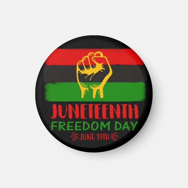 Imán Decimosegundo Día de la Libertad Historia Negra (Frente)