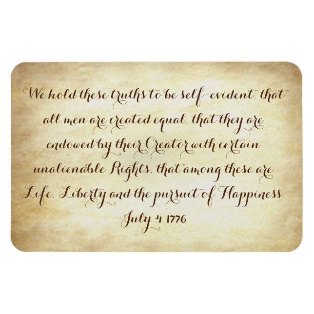 Imán Declaración de Independencia de los Estados Unidos (Horizontal)