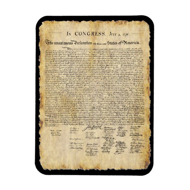 Imán Declaration of Independence, Parchment  (Vertical)