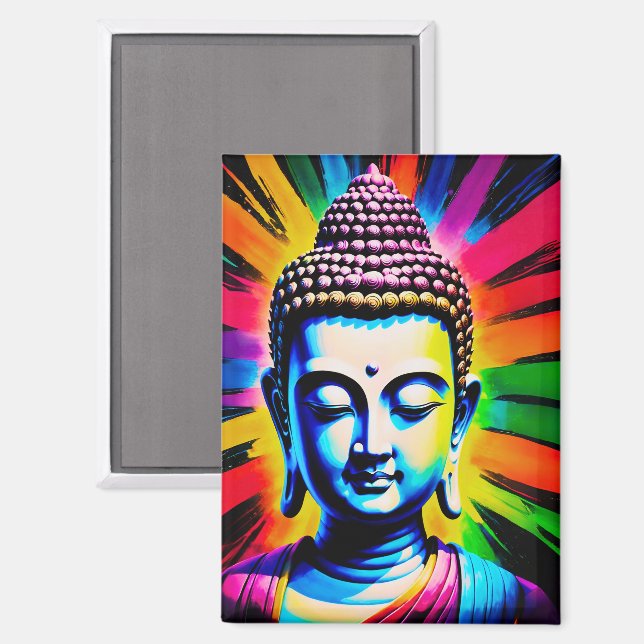 Imán Decoración de Buddha Neon (Anverso/Reverso)