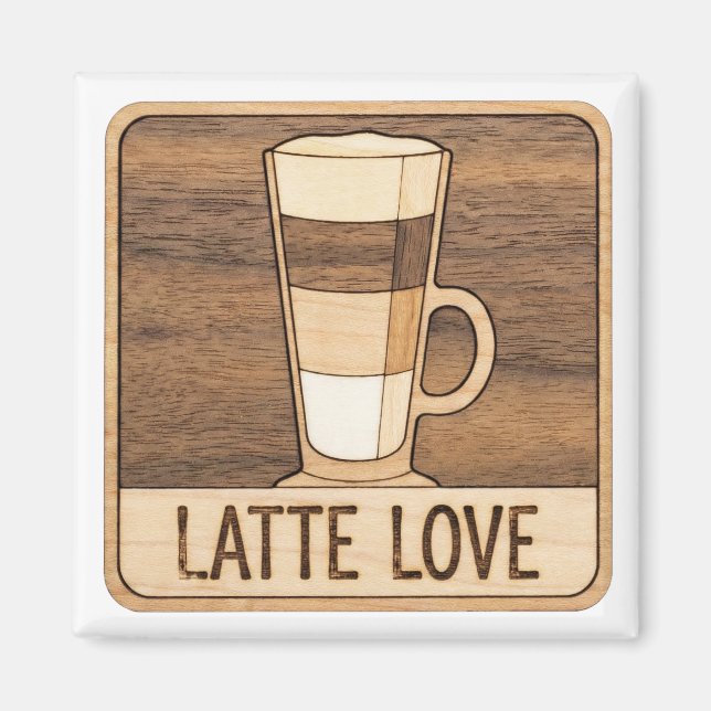 Imán Decoración de Café para Amantes (Frente)