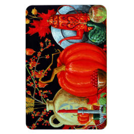 Imán Decoración de calabaza de pintura antigua de otoño