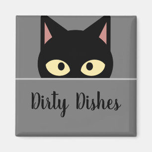 Imán Decoración de cocina felina' Gatos negros Platos s