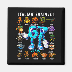Imán Decoración de cumpleaños divertida italiana Brainr