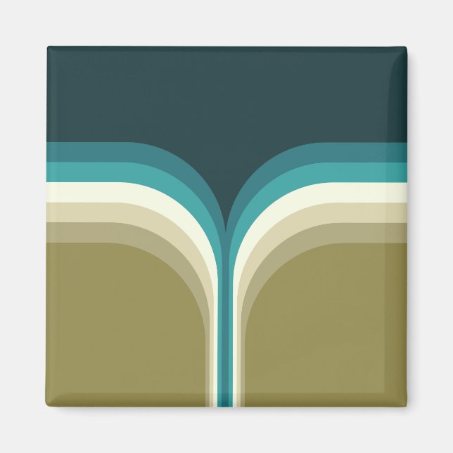 Imán Decoración de doble arco estilo retro (Frente)