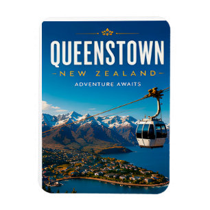 Imán 🏔️ Decoración de Hogar Aventura Queenstown Nueva