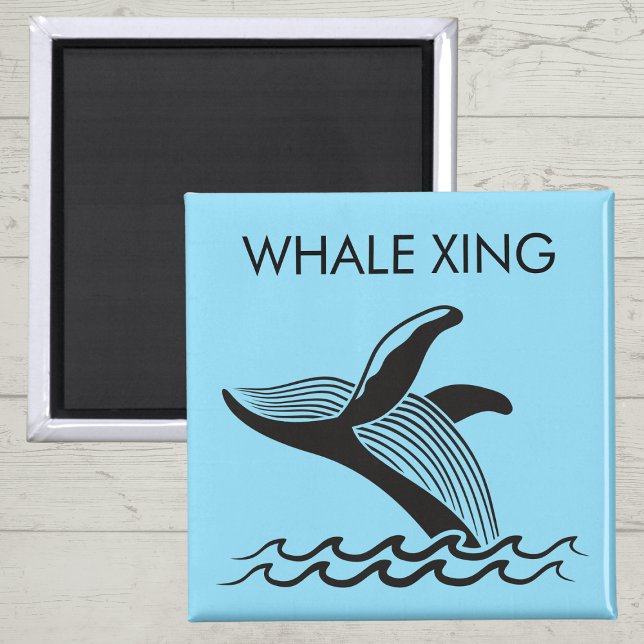 Imán Decoración de la puerta de crucero de Alaska | Cru (Whale Crossing - cruise door magnet)