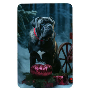 Imán Decoración de los Navidades Cane Corso Snowy Sleig