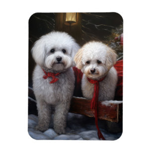 Imán Decoración de los Navidades de Bichon Frise Snowy 