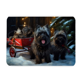 Imán Decoración de los Navidades del Affenpinscher Snow