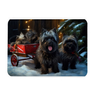 Imán Decoración de los Navidades del Affenpinscher Snow