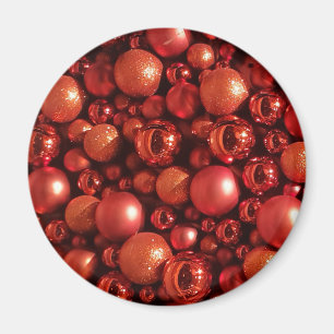 Imán Decoración de los navidades en tonos rojos