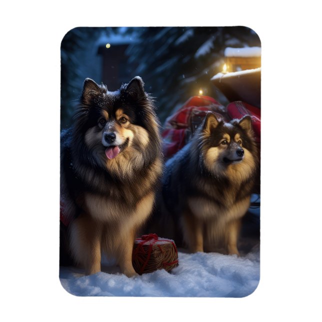 Imán Decoración de los Navidades finlandeses Lapphund S (Vertical)