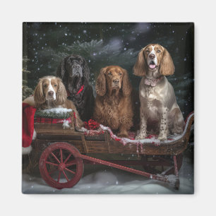 Imán Decoración de Navidades de Cocker Spaniel Snowy Sl