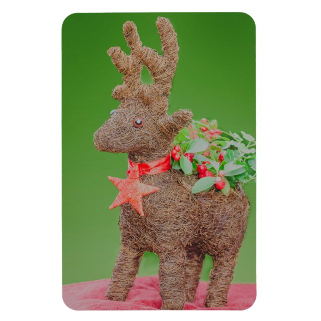 Imán Decoración de Navidades de renos (Vertical)