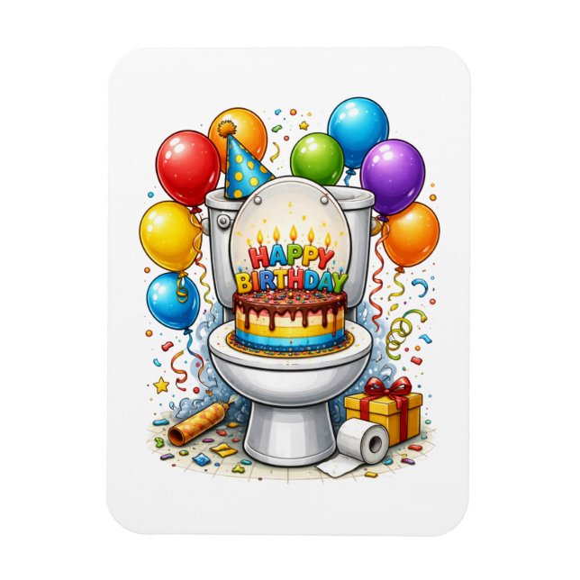 Imán Decoración de nevera divertida para cumpleaños (Vertical)