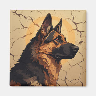 Imán 🐕 Decoración de Pastor Alemán para Dueños de Perr