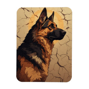 Imán 🐕 Decoración de Pastor Alemán para Dueños de Perr