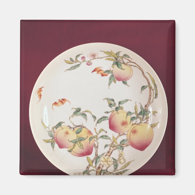 Imán Decoración de placas de rosa de Famille (Frente)
