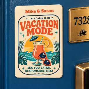 Imán Decoración de Puerta de Crucero Retro Personalizad