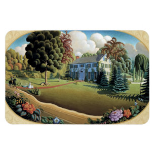 Imán Decoración en manto por Grant Wood