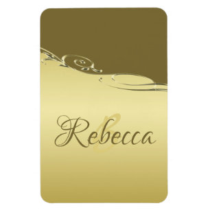 Imán Decoración metalizado de oro de lujo sobre oro mil