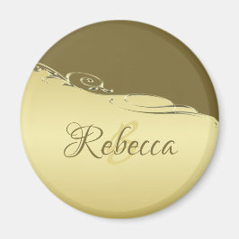 Imán Decoración metalizado de oro de lujo sobre oro mil