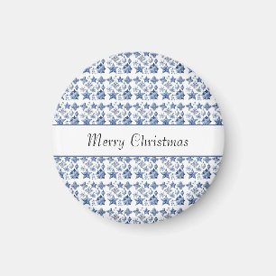 Imán Decoración navidad en el personalizable Azul Delft